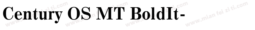 Century OS MT BoldIt字体转换